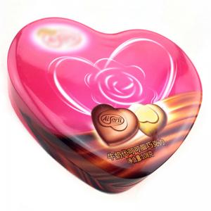 Food grade heart shaped chocolate candy tin box
