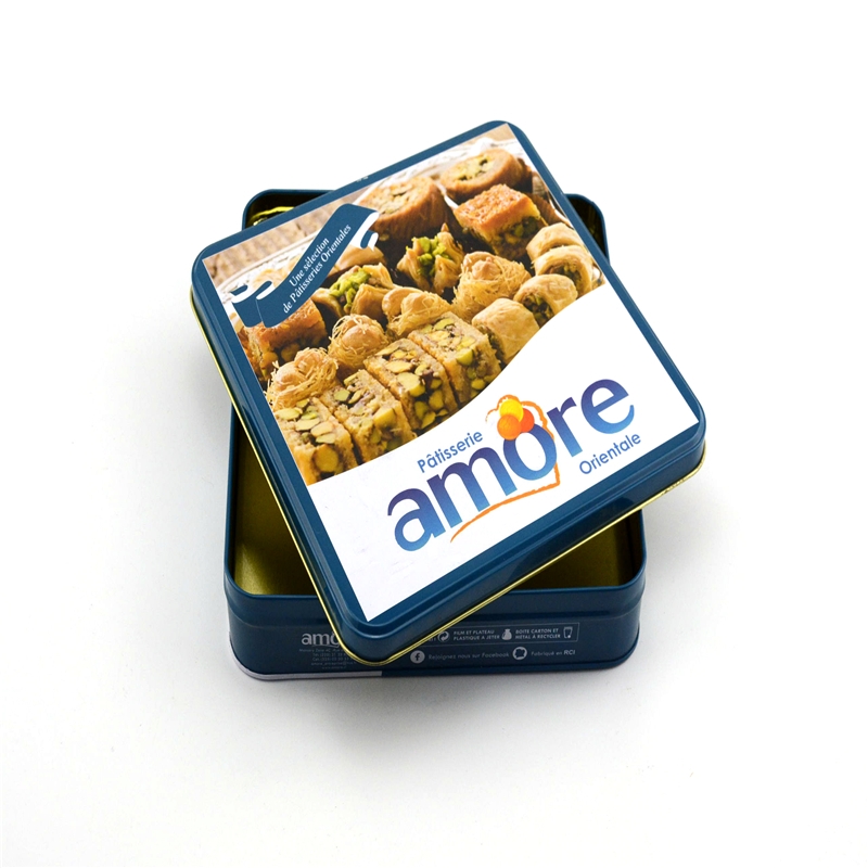 Food grade square cookie tin box