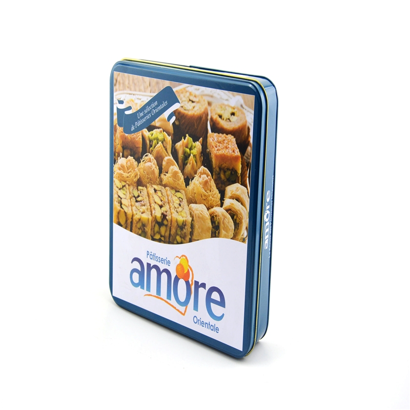 Food grade square cookie tin box