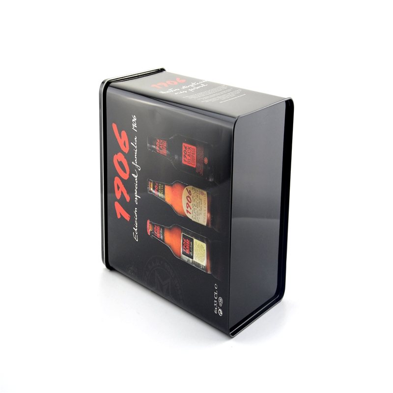 2018 hot sale rectangular tin box for wine, beer packaging