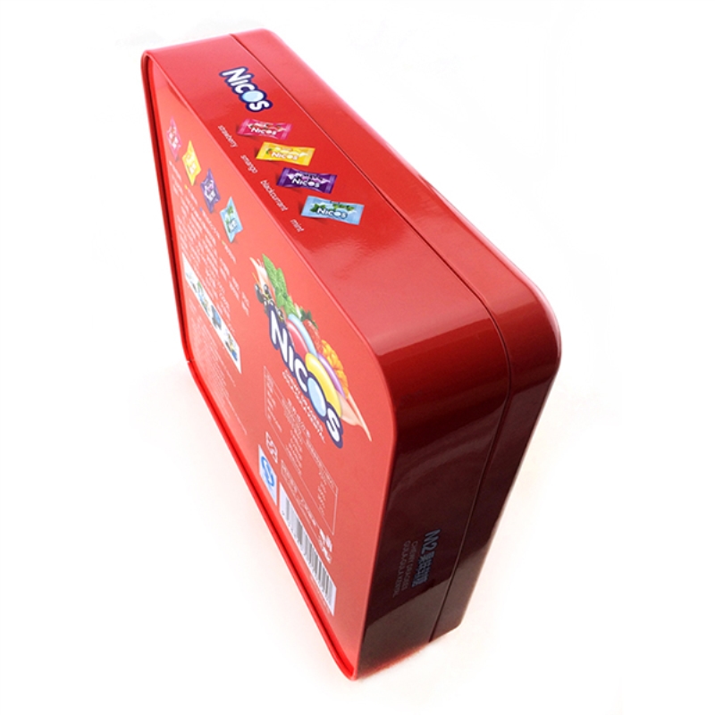 Food grade hot selling square candy tin box