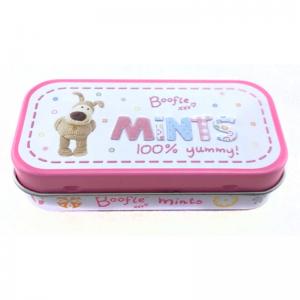 Custom two-pieces small rectangular mints candy tin box