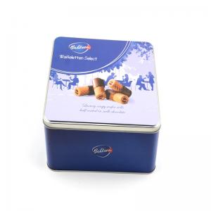 food grade cookie tin box, rectangular chocolate tin box