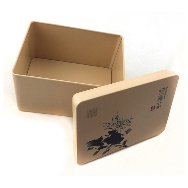 2018 new design rectangualr airtight tea tin box