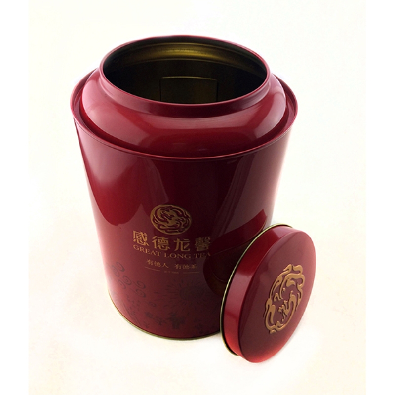 Five-pieces round tea tin box with airtight lid