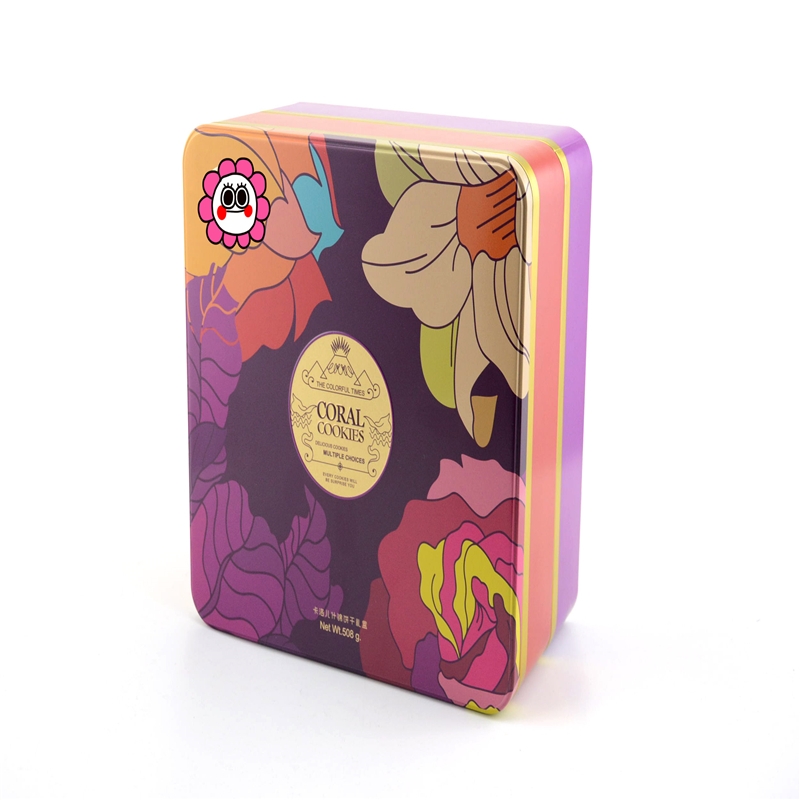 Hot selling square tin box for mooncake, cookie packaging