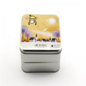 Custom logo square tin box for cookie, mooncake packaging