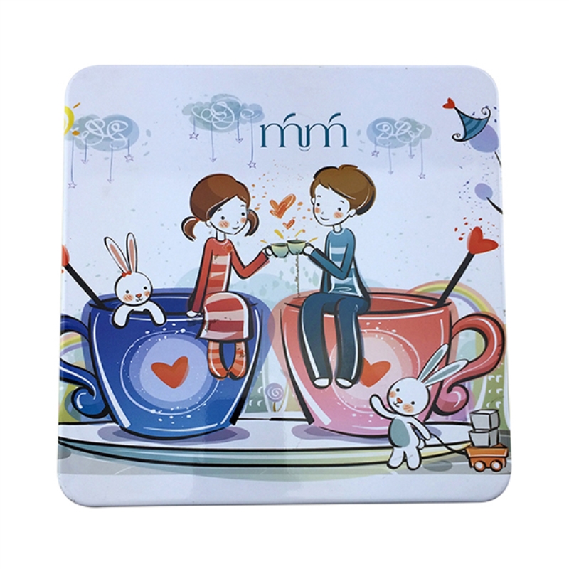 Good quality square cosmetic tin box for mask packaging