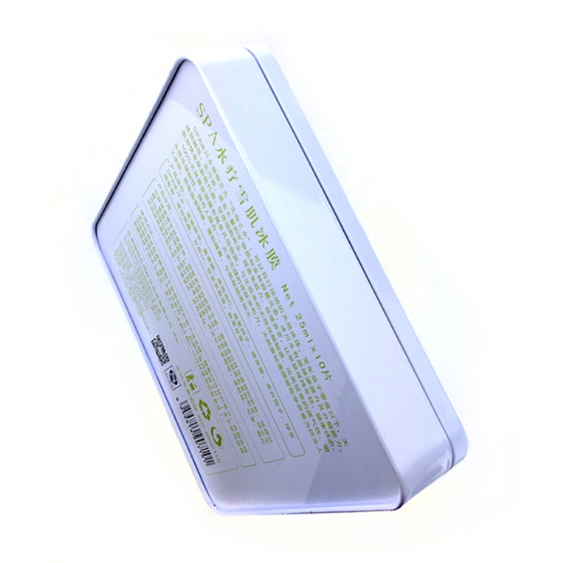 Good quality square cosmetic tin box for mask packaging