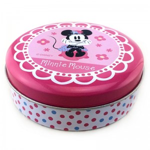 Custom printed high quality round gift tin box for candy packing