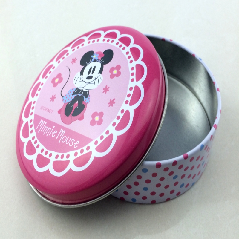 Custom printed high quality round gift tin box for candy packing